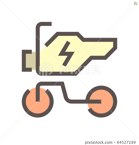 Electric motorcycle vector icon design, 48x48 Electric motorcycle vector icon design, 48x48 64527289