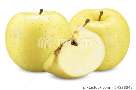 yellow apple isolated on white clipping path yellow apple isolated on white clipping path 64528842