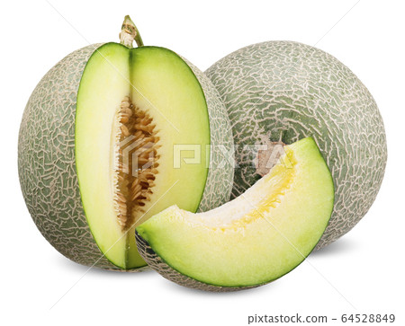 melon isolated on white clipping path melon isolated on white clipping path 64528849