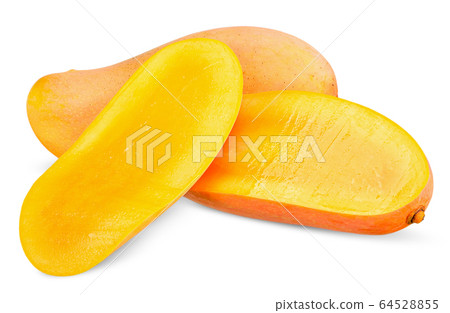 Ripe mango isolated on white clipping path Ripe mango isolated on white clipping path 64528855