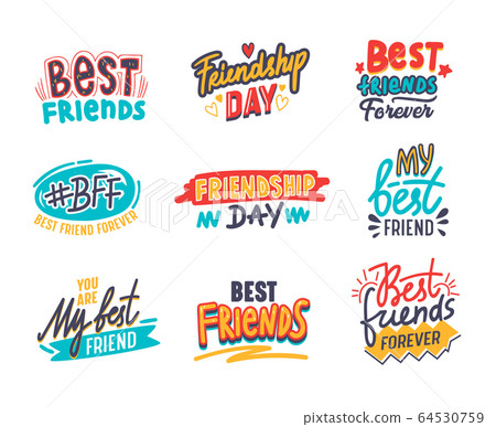 Friends forever logo design, Happy Friendship Day label for banner, poster,  greeting card, t-shirt vector Illustra… | Friends forever, Logo design,  Happy friendship