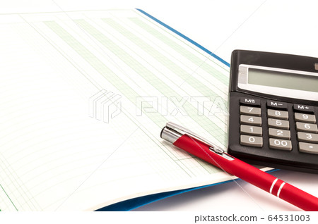 Calculator and pen and booklet bank Calculator and pen and booklet bank 64531003