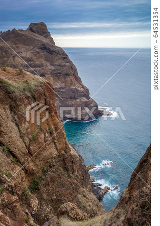 Cliffs and ocean view in Santo Antao island, Cape Cliffs and ocean view in Santo Antao island, Cape 64531354