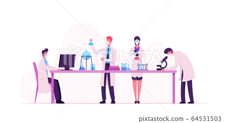 Chemistry Pharmaceutical Scientists Characters Stock Illustration 64531503 Pixta