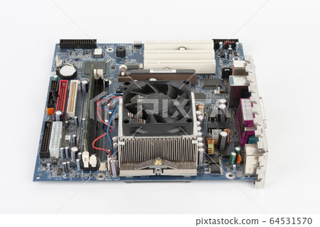Main board of desktop computer, CPU cooler fan, 64531570