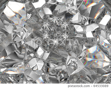 diamond structure extreme closeup and kaleidoscope 64533089