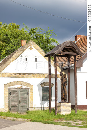 cellar lane in Hajos, Kalocsa County, Southern 64533461