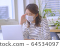 人面罩預防待在家裡 64534097