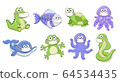 Vector animals in medicine masks 64534435