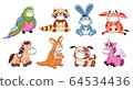 Vector animals in medicine masks 64534436