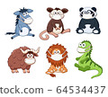 Vector animals in medicine masks 64534437