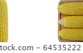 Corn on the wooden tray 64535222