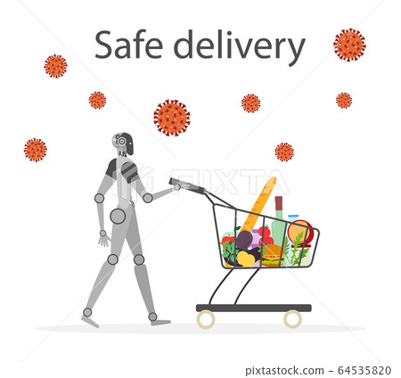 Quarantine Virus Online Order Safe delivery Robot Quarantine Virus Online Order Safe delivery Robot 64535820