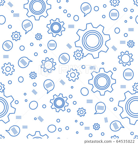 Vector pattern Gear Cog wheel Mechanics Teamwork 64535822
