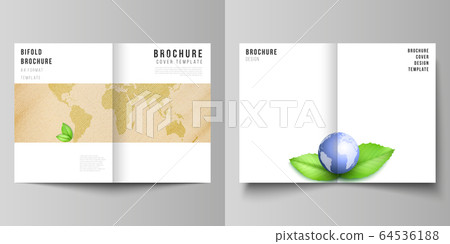 Vector Layout Of Two A4 Format Cover Mockups Stock Illustration 64536188 Pixta