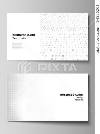 Vector layout of two creative business cards design templates, horizontal template vector design. Halftone effect decoration with dots. Dotted pattern for grunge style decoration. Vector layout of two creative business cards design templates, horizontal template vector design. Halftone effect decoration with dots. Dotted pattern for grunge style decoration. 64536201