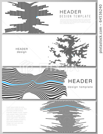 The minimalistic vector illustration of the editable layout of headers, banner design templates. Abstract big data visualization concept backgrounds with lines and cubes. The minimalistic vector illustration of the editable layout of headers, banner design templates. Abstract big data visualization concept backgrounds with lines and cubes. 64536240