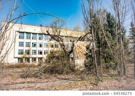 central square of abandoned town Pripyat Chernobyl zone Ukraine central square of abandoned town Pripyat Chernobyl zone Ukraine 64536273