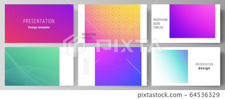 The minimalistic abstract vector illustration of the editable layout of the presentation slides design business templates. Abstract geometric pattern with colorful gradient business background. The minimalistic abstract vector illustration of the editable layout of the presentation slides design business templates. Abstract geometric pattern with colorful gradient business background. 64536329