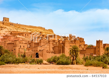 Unesco heritage Ait Ben Haddou kasbah in Morocco 64537010