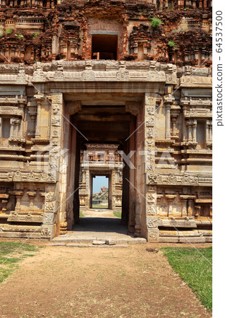 Gate in gopuram. Ruins in Hampi, Karnataka, India Gate in gopuram. Ruins in Hampi, Karnataka, India 64537500