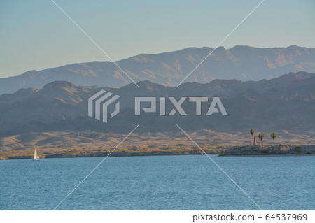 Lake Havasu National Wildlife Refuge on the Colorado River in Mohave County, Arizona USA 64537969