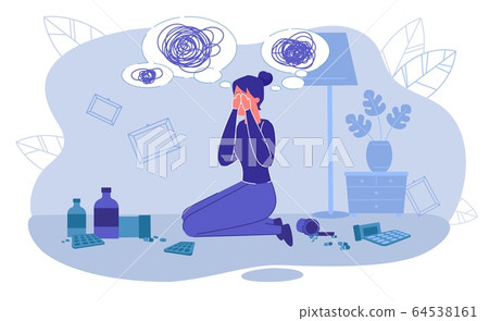 Confusion Thought and Longing Feeling, Depression. Confusion Thought and Longing Feeling, Depression. 64538161
