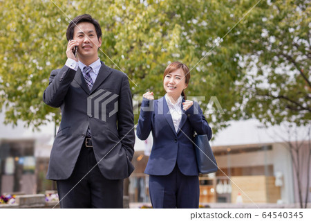 Company employee going around Company employee going around 64540345