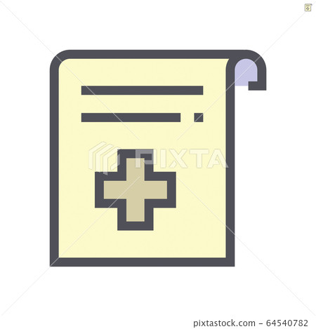 Medical certificate vector icon design, 48x48 64540782