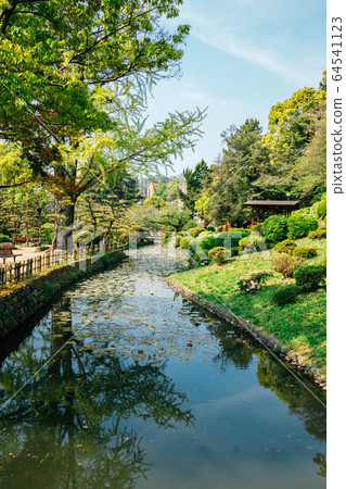 Dogo Park, Ruins of Yuzuki Castle in Matsuyama, Japan 64541123