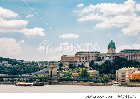 Buda Castle and Chain bridge with danube river in Budapest, Hungary Buda Castle and Chain bridge with danube river in Budapest, Hungary 64541173