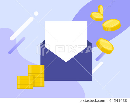 Shopping Vector Illustration - Letters and coins Shopping Vector Illustration - Letters and coins 64541488