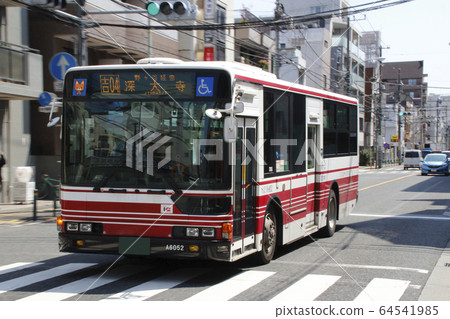 Odakyu Bus going in front of Kichijoji Station 64541985