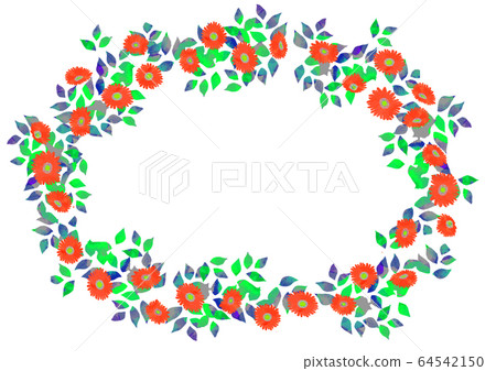 Hand drawn dramatic floral wreath pattern Hand drawn dramatic floral wreath pattern 64542150