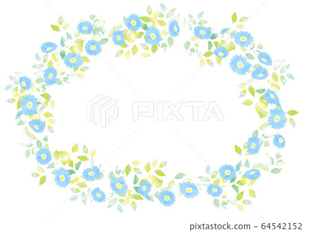 Flower wreath pattern letter space decoration Flower wreath pattern letter space decoration 64542152