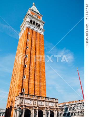 St. Mark's Bell Tower (Campanile di San Marco) in Piazza San Marco, Venice, Italy 64542748
