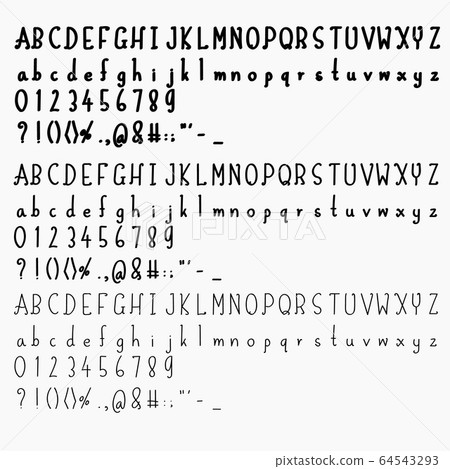 Hand drawn letters vector alphabet set eps10 - Stock Illustration ...
