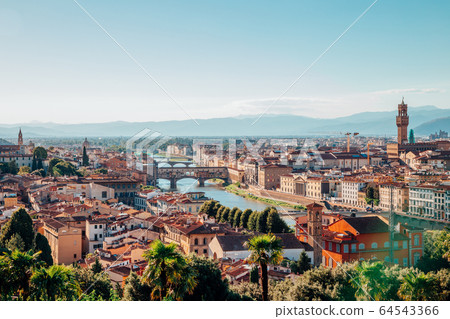 View of Florence cityscape from Piazzale Michelangelo in Italy View of Florence cityscape from Piazzale Michelangelo in Italy 64543366