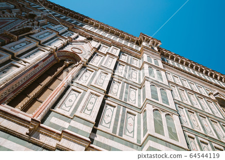 Duomo(Santa Maria del Fiore) low angle view in Florence, Italy 64544119