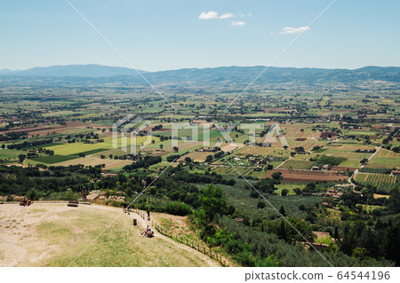 View of historic town Assisi in Umbria, Italy View of historic town Assisi in Umbria, Italy 64544196