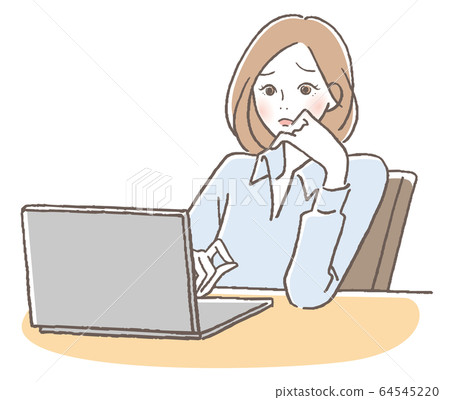 PC troubled woman PC troubled woman 64545220