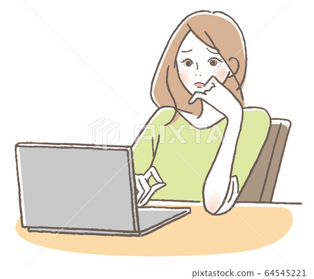 PC troubled woman 64545221