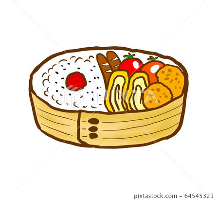 飯盒手工便當插畫 飯盒手工便當插畫 64545321