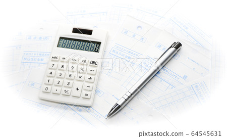 Invoice calculator ballpoint pen 64545631