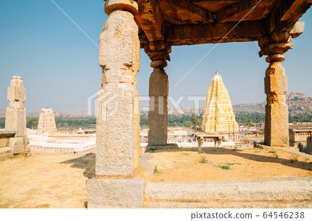 Sri Virupaksha temple from Hemakuta hill in Hampi, India Sri Virupaksha temple from Hemakuta hill in Hampi, India 64546238