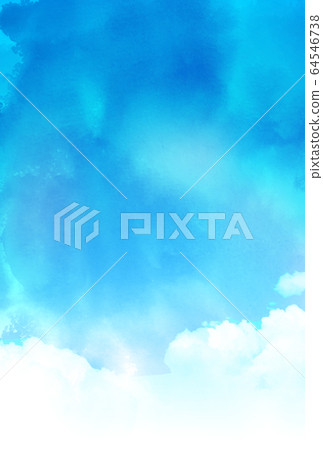 Sky watercolor washi background Sky watercolor washi background 64546738