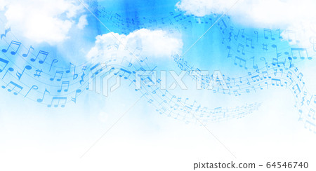 Sky watercolor note background Sky watercolor note background 64546740
