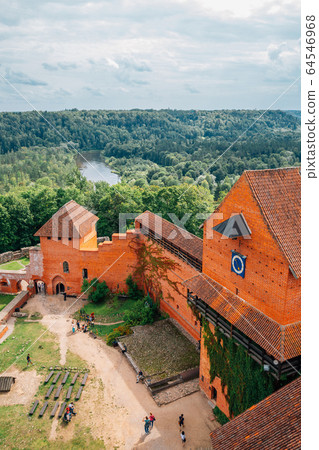 Turaida Castle medieval ruins in Sigulda, Latvia 64546968