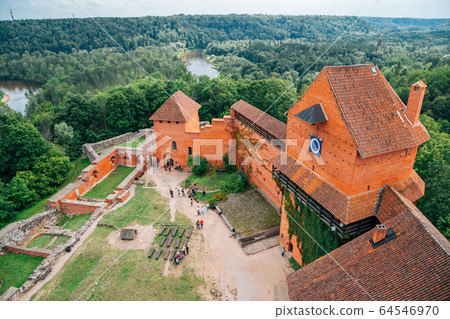 Turaida Castle medieval ruins in Sigulda, Latvia 64546970