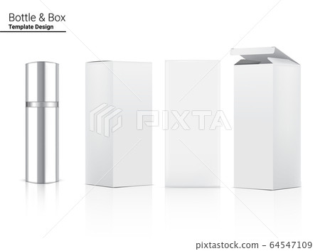 Download Glossy Metallic Bottle Mock Up Realistic Cosmetic Stock Illustration 64547109 Pixta